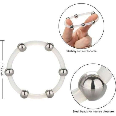 Anello in Silicone con Perle in Acciaio per Piacere e Resistenza